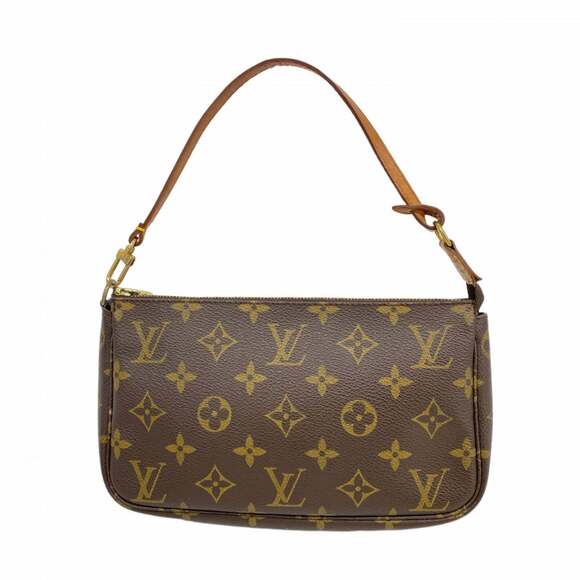 LOUIS VUITTON Authentic Brown Monogram Pochette Pouch